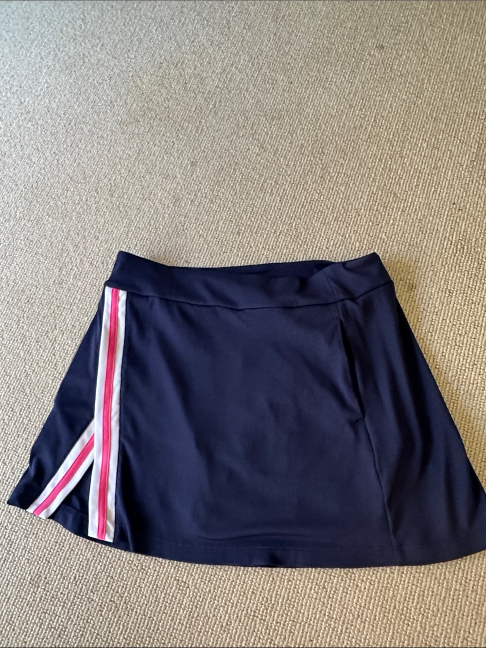 Pga superstore Navy Athletic golf xsmall Skort with Pink & White Side Stripes